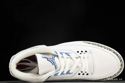 3 WHITE RETRO AIR JORDAN “UNC” 0823